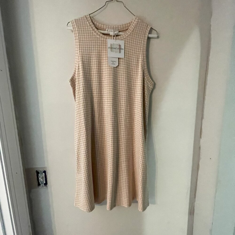 New with tags Loverich Pink and White Dress